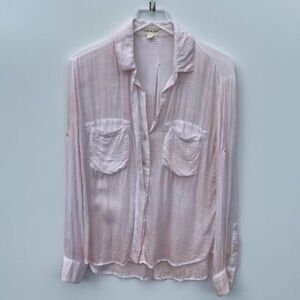 Cloth & Stone Blush Button-Down Blouse